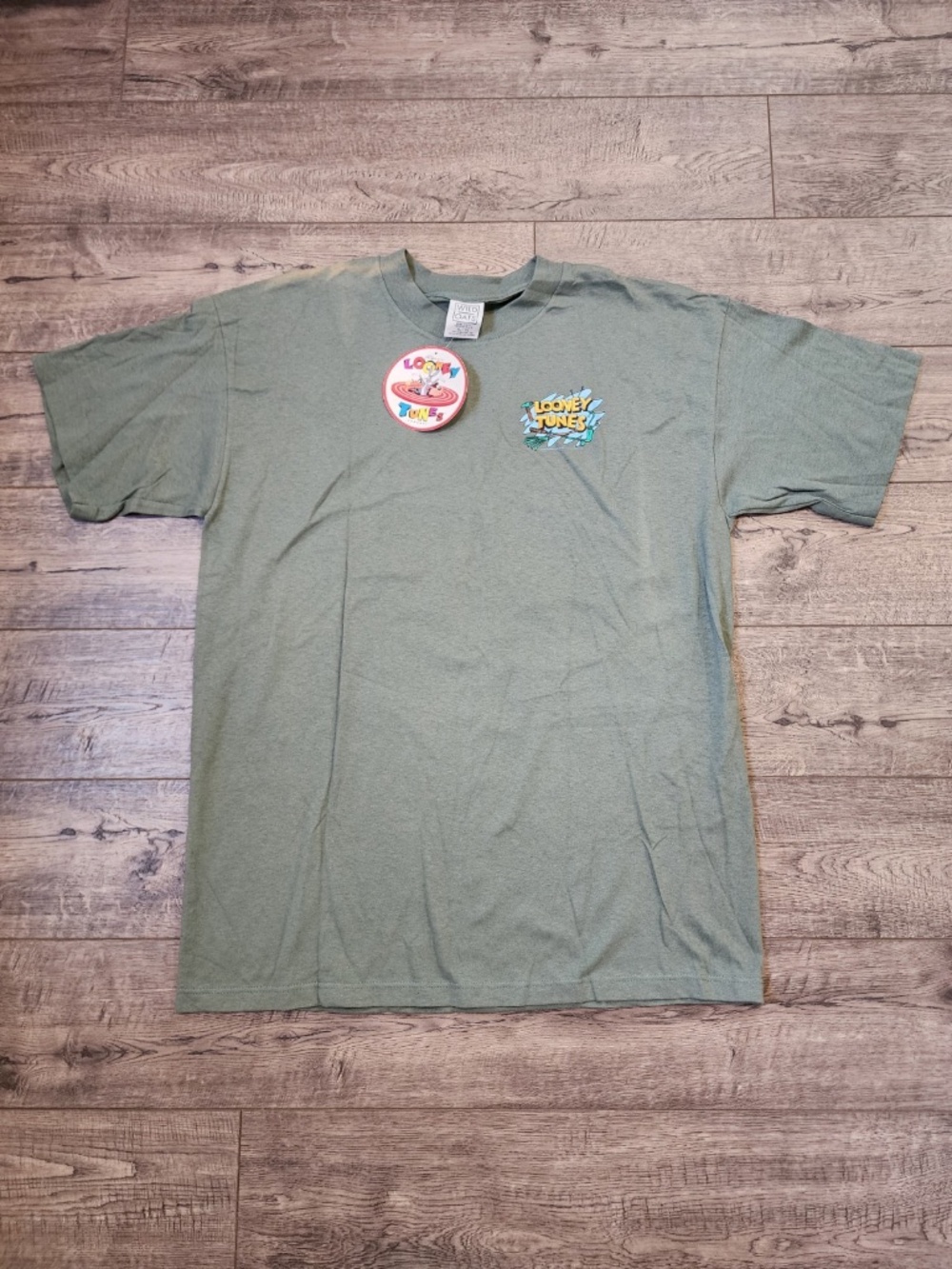 VTG Wild Oats Looney Tunes T-Shirt Size XL Sylvester Tweety Playing Golf Sage